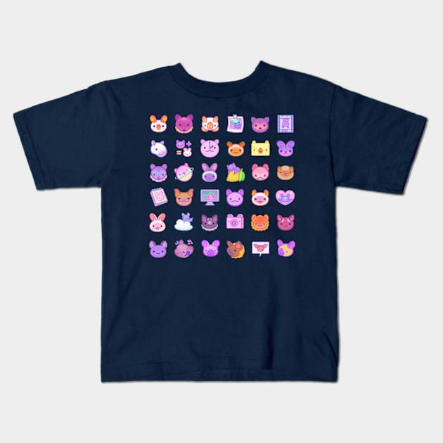 Bat icons Kids T-Shirt by pikaole